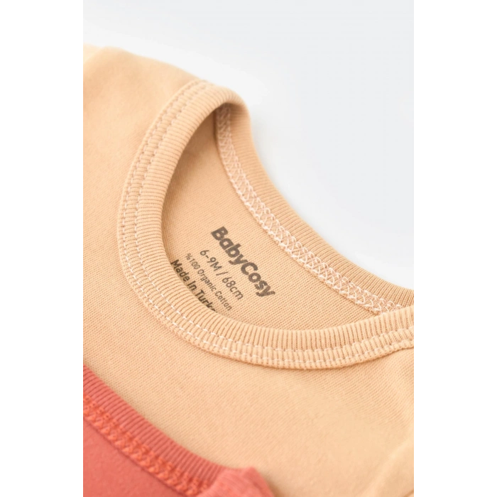 Bebek 2 Parça Kısa Kol Body, %100 Organik Pamuk, Bebek ve Yenidoğan Serisi - CSY3023