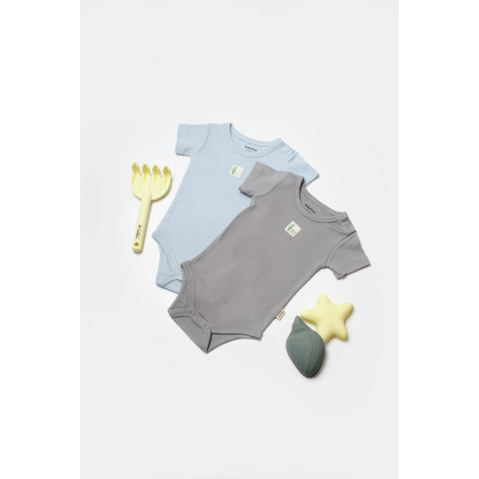 Bebek 2 Parça Kısa Kol Body, %50 Bambu - %50 Organik Pamuk, Bebek ve Yenidoğan Serisi - CSYB9017