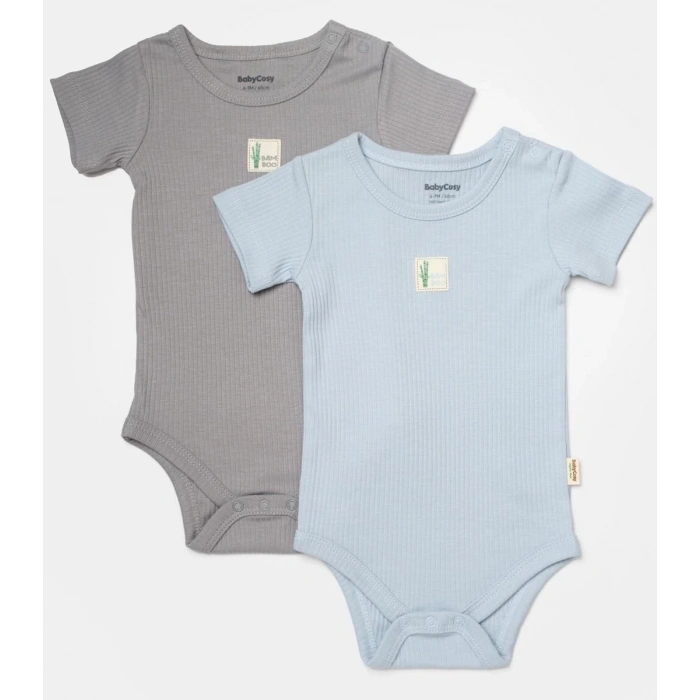 Bebek 2 Parça Kısa Kol Body, %50 Bambu - %50 Organik Pamuk, Bebek ve Yenidoğan Serisi - CSYB9017