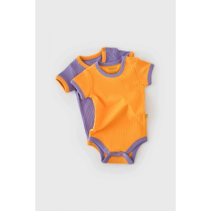 Bebek 2 Parça Kısa Kol Body, %95 Organik Pamuk - %5 Elastan, Bebek ve Yenidoğan Serisi - CSYR4202
