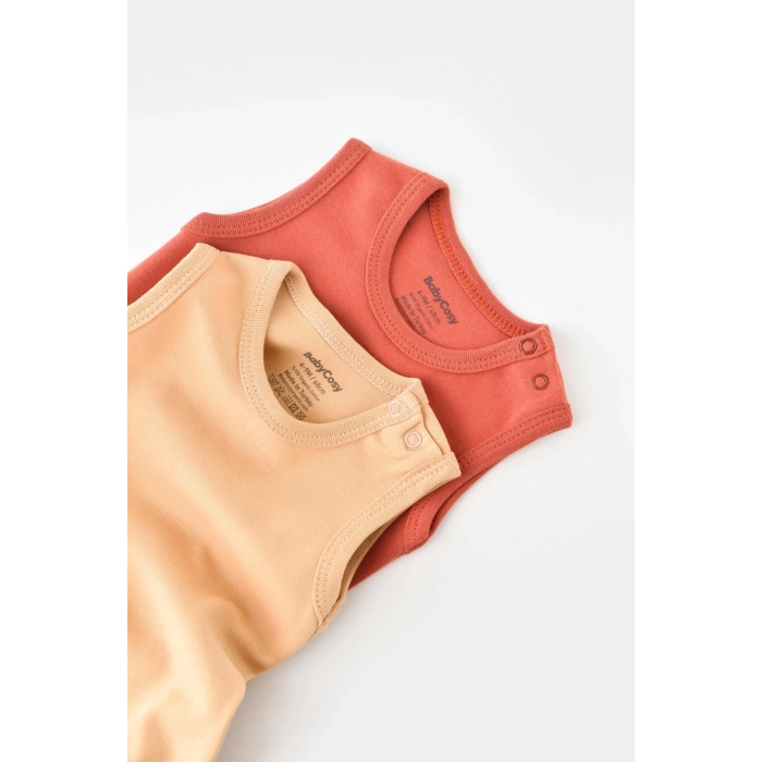 Bebek 2 Parça Kolsuz Body, %100 Organik Pamuk, Bebek ve Yenidoğan Serisi - CSY3020