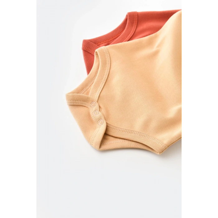Bebek 2 Parça Kolsuz Body, %100 Organik Pamuk, Bebek ve Yenidoğan Serisi - CSY3020