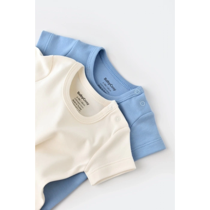 Bebek 2 Parça Kolsuz Body, %100 Organik Pamuk, Bebek ve Yenidoğan Serisi - CSY3021