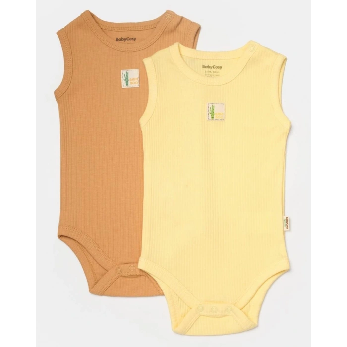 Bebek 2 Parça Kolsuz Body, %50 Bambu - %50 Organik Pamuk, Bebek ve Yenidoğan Serisi - CSYB9013