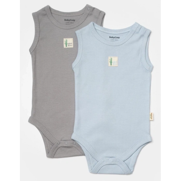 Bebek 2 Parça Kolsuz Body, %50 Bambu - %50 Organik Pamuk, Bebek ve Yenidoğan Serisi - CSYB9014