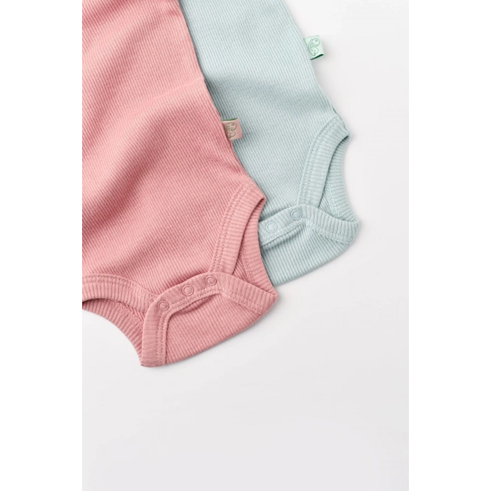 Bebek 2 Parça Kolsuz Body, %50 Modal Kumaş - %50 Organik Pamuk, Bebek ve Yenidoğan Serisi - CSYM11108