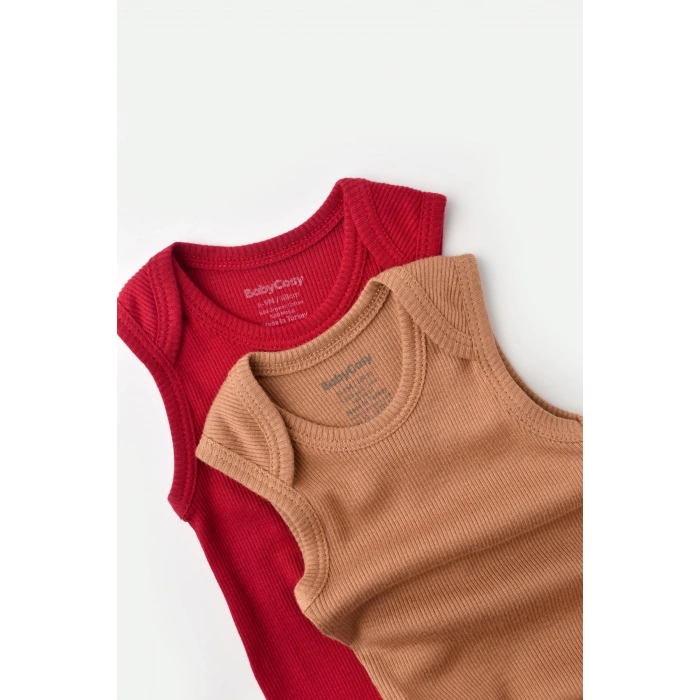 Bebek 2 Parça Kolsuz Body, %50 Modal Kumaş - %50 Organik Pamuk, Bebek ve Yenidoğan Serisi - CSYM11111