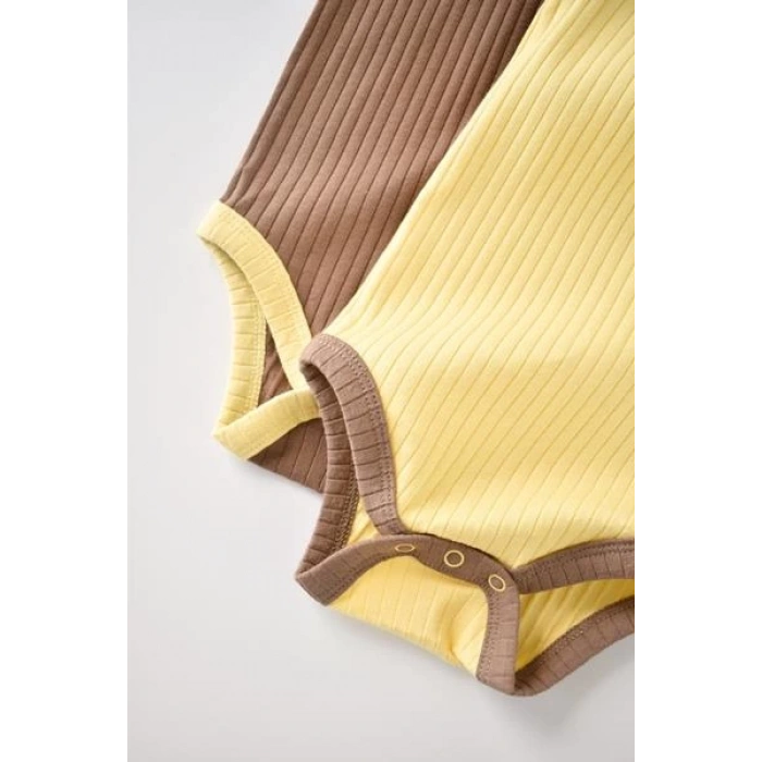 Bebek 2 Parça Kolsuz Body, %95 Organik Pamuk - %5 Elastan, Bebek ve Yenidoğan Serisi - CSYR4103