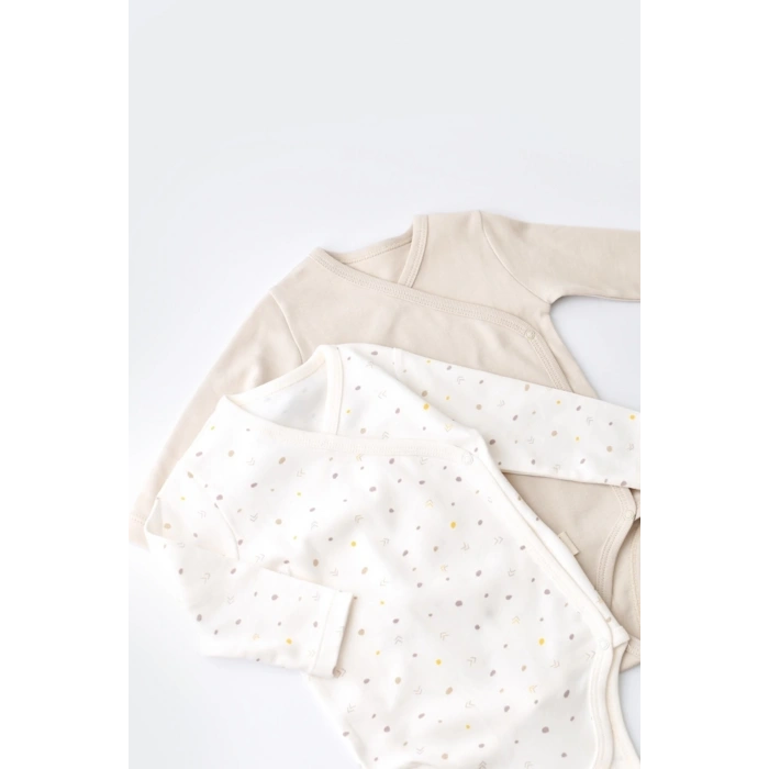 Bebek 2 Parça Kruvaze Body, %100 Organik Pamuk, Bebek ve Yenidoğan Serisi - CSY5756