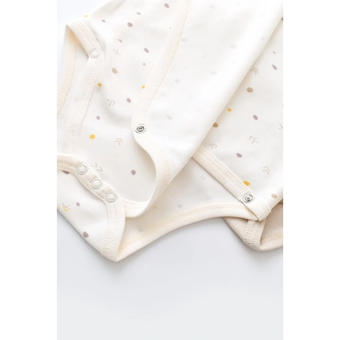 Bebek 2 Parça Kruvaze Body, %100 Organik Pamuk, Bebek ve Yenidoğan Serisi - CSY5756