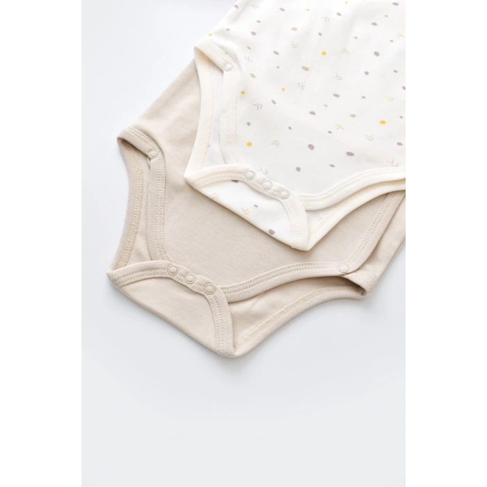 Bebek 2 Parça Kruvaze Body, %100 Organik Pamuk, Bebek ve Yenidoğan Serisi - CSY5756