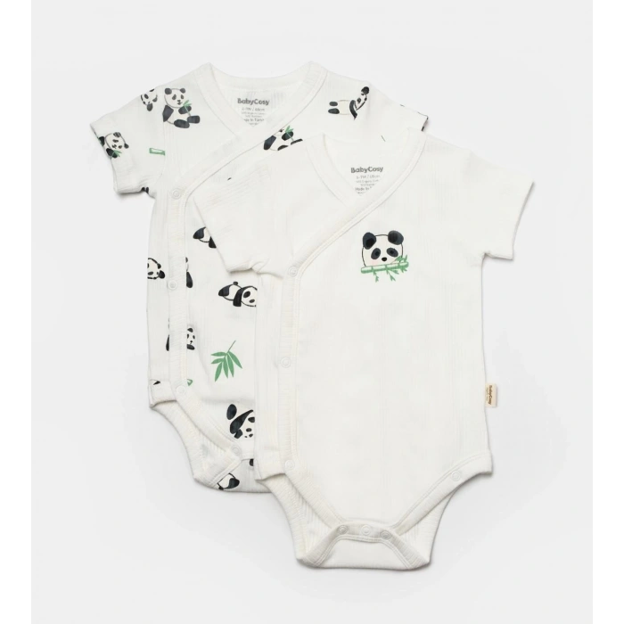 Bebek 2 Parça Kruvaze Body, %50 Bambu - %50 Organik Pamuk, Bebek ve Yenidoğan Serisi - CSYB9057