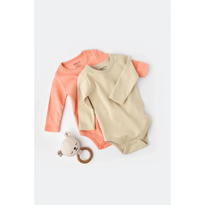 Bebek 2 Parça Uzun Kollu Body, %100 Organik Pamuk, Bebek ve Yenidoğan Serisi - CSY3025