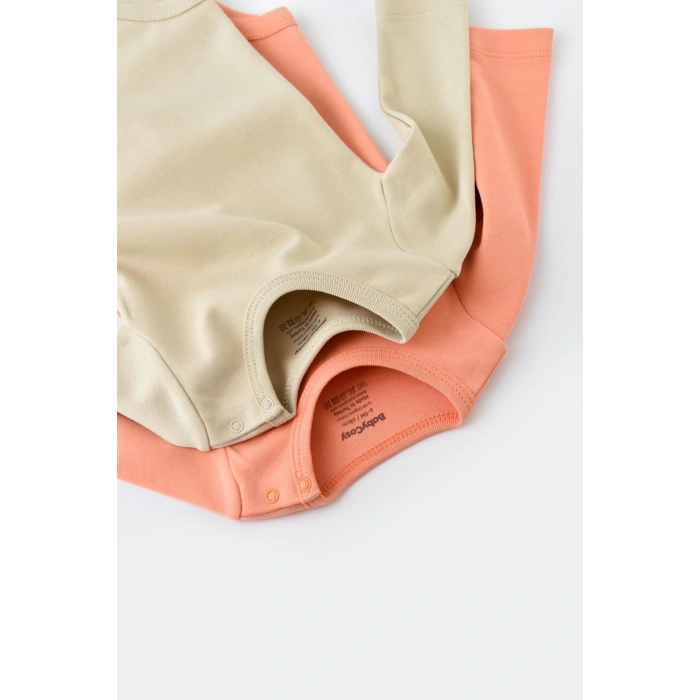 Bebek 2 Parça Uzun Kollu Body, %100 Organik Pamuk, Bebek ve Yenidoğan Serisi - CSY3025