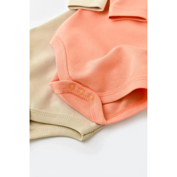 Bebek 2 Parça Uzun Kollu Body, %100 Organik Pamuk, Bebek ve Yenidoğan Serisi - CSY3025