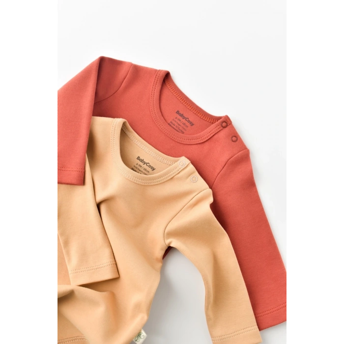 Bebek 2 Parça Uzun Kollu Body, %100 Organik Pamuk, Bebek ve Yenidoğan Serisi - CSY3026