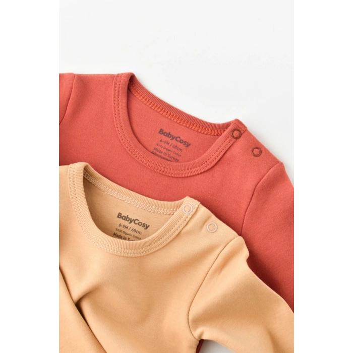 Bebek 2 Parça Uzun Kollu Body, %100 Organik Pamuk, Bebek ve Yenidoğan Serisi - CSY3026