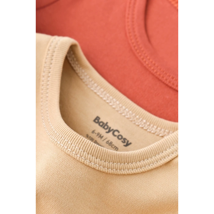 Bebek 2 Parça Uzun Kollu Body, %100 Organik Pamuk, Bebek ve Yenidoğan Serisi - CSY3026