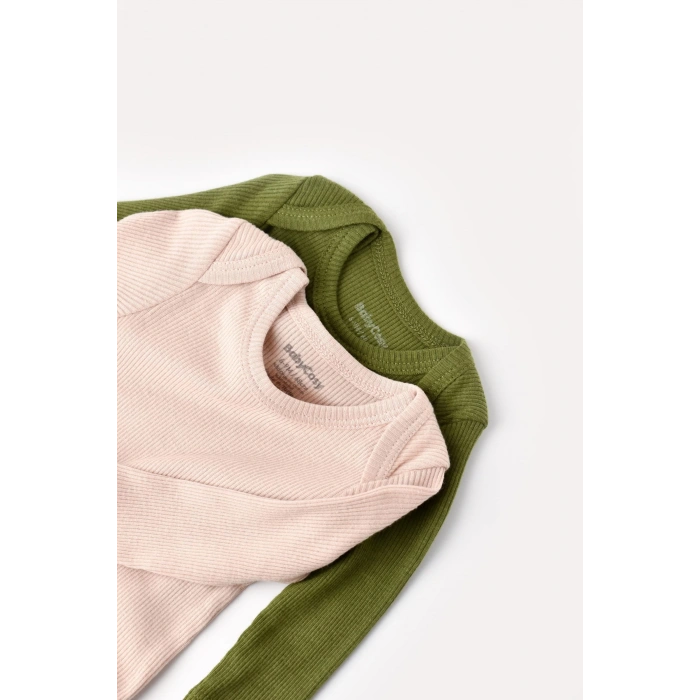 Bebek 2 Parça Uzun Kollu Body, %50 Modal Kumaş - %50 Organik Pamuk, Bebek ve Yenidoğan Serisi - CSYM11312