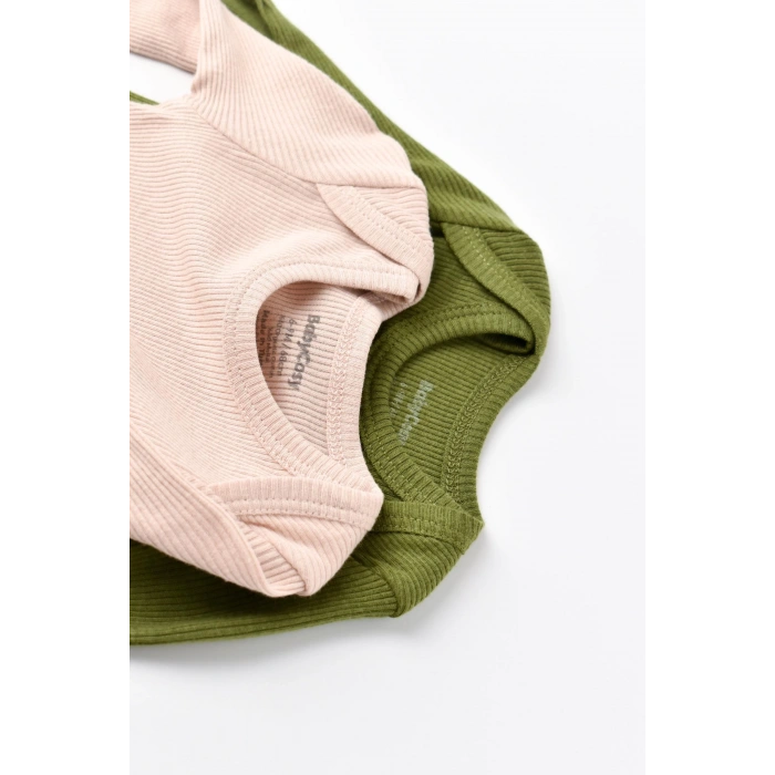 Bebek 2 Parça Uzun Kollu Body, %50 Modal Kumaş - %50 Organik Pamuk, Bebek ve Yenidoğan Serisi - CSYM11312