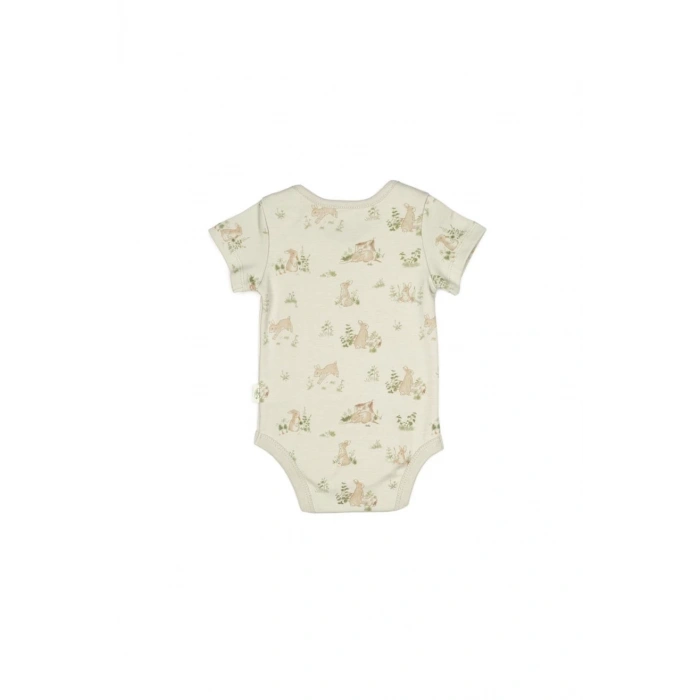 Bebek 2li Kısa Kollu Badi %100 Organik Pamuk, Bebek ve Yenidoğan Serisi - CSY5762