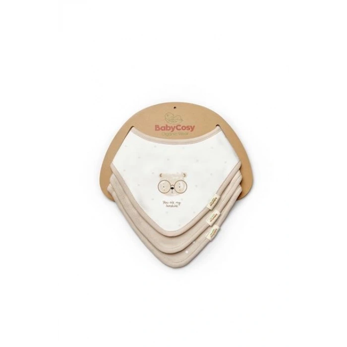 Bebek 3lü Önlük %100 Organic Pamuk - Yenidoğan Serisi - CSY8128