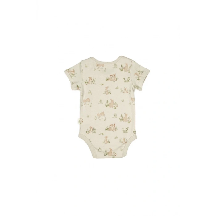 Bebek 3lü Kısa Kollu Badi Kutulu Set %100 Organik Pamuk, Bebek ve Yenidoğan Serisi - CSY5764