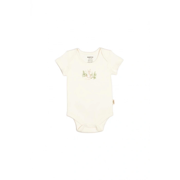 Bebek 3lü Kısa Kollu Badi Kutulu Set %100 Organik Pamuk, Bebek ve Yenidoğan Serisi - CSY5764