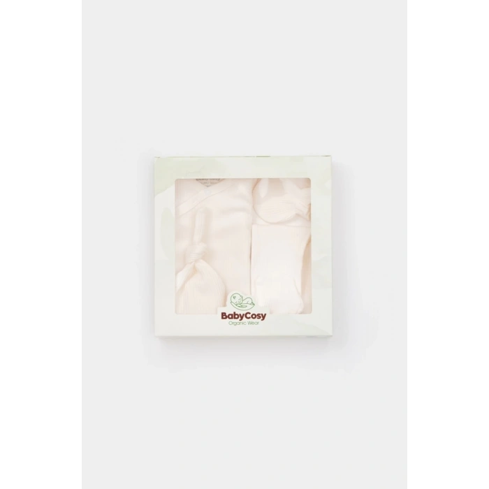 Bebek 4’lü Takım Pantolon, T-shirt, Şapka, Eldiven, Bebek ve Yenidoğan Serisi,Hastane Çıkış Seti