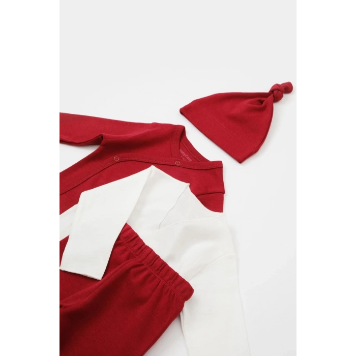 Bebek 5 Parça Set, %100 Organik Pamuk, Bebek ve Yenidoğan Serisi, Hastane Çıkışı Seti  - CSY5511