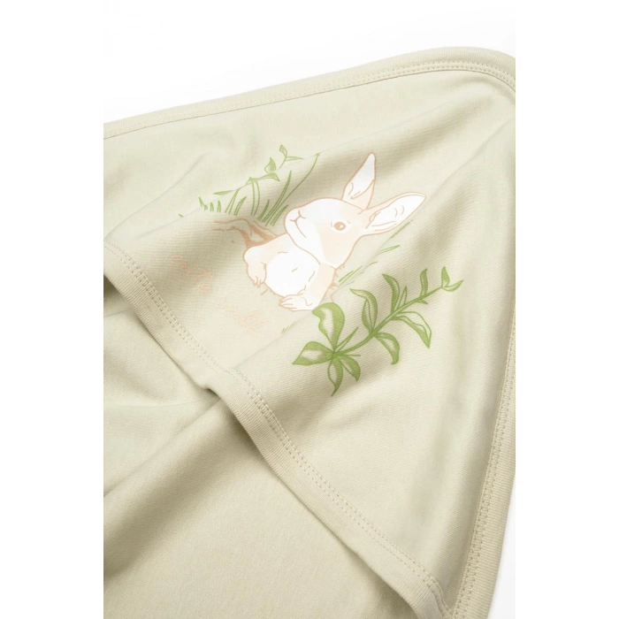 Bebek Başlıklı Battaniye %100 Organik Pamuk 85 x 85 cm, Bebek ve Yenidoğan Serisi - CSY5909