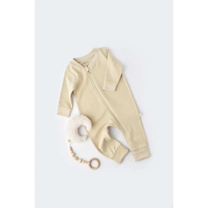 Bebek Fermuarlı Tulum, %100 Organik Pamuk, Bebek ve Yenidoğan Serisi - CSY3033