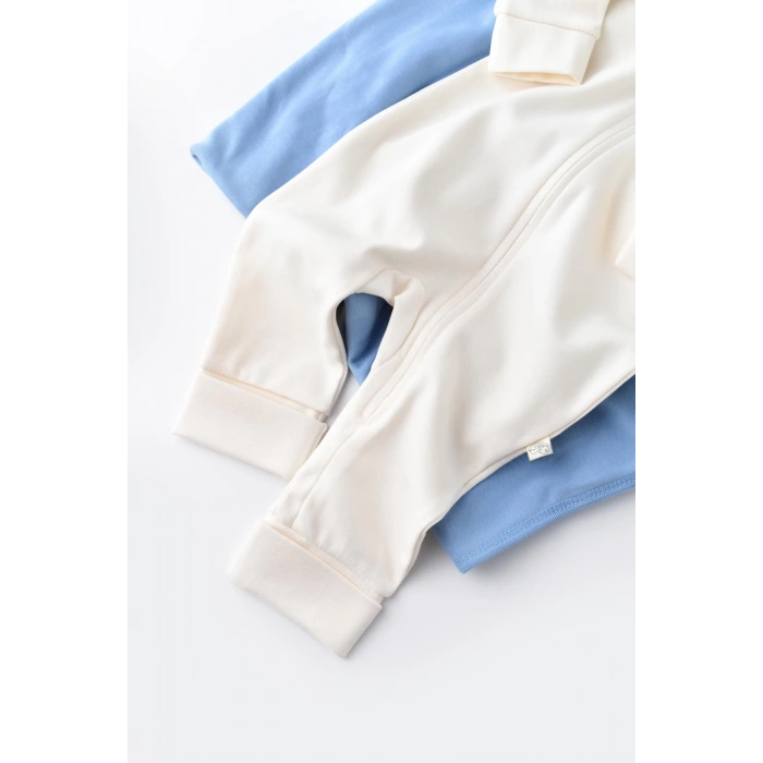 Bebek Fermuarlı Tulum, %100 Organik Pamuk, Bebek ve Yenidoğan Serisi - CSY3034