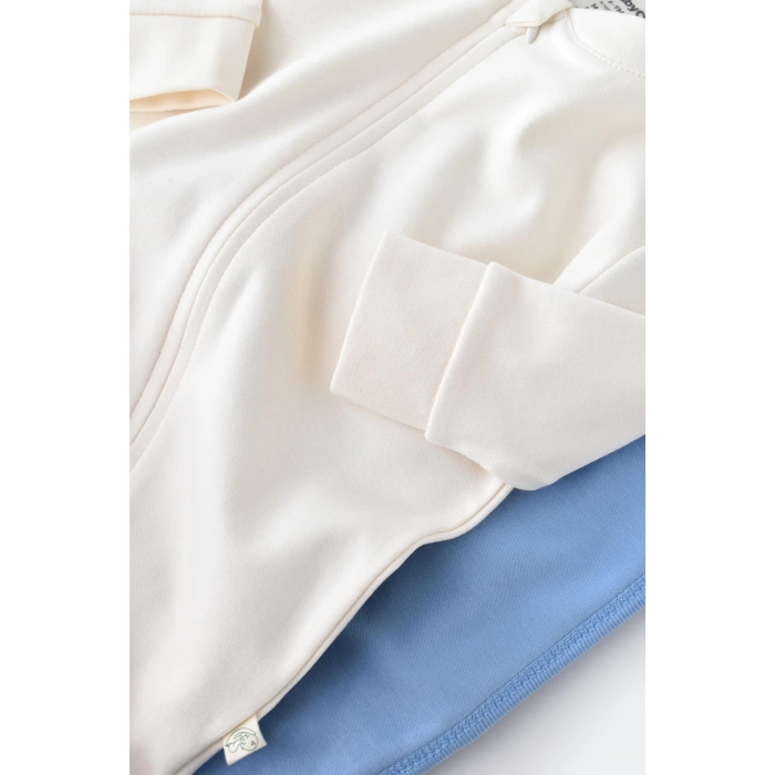 Bebek Fermuarlı Tulum, %100 Organik Pamuk, Bebek ve Yenidoğan Serisi - CSY3034