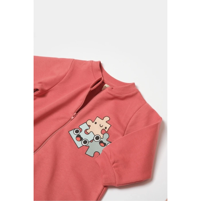 Bebek Fermuarlı Tulum, %100 Organik Pamuk, Bebek ve Yenidoğan Serisi - CSY8030