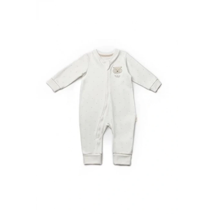 Bebek Fermuarlı Tulum, %100 Organik Pamuk, Bebek ve Yenidoğan Serisi - CSY8110