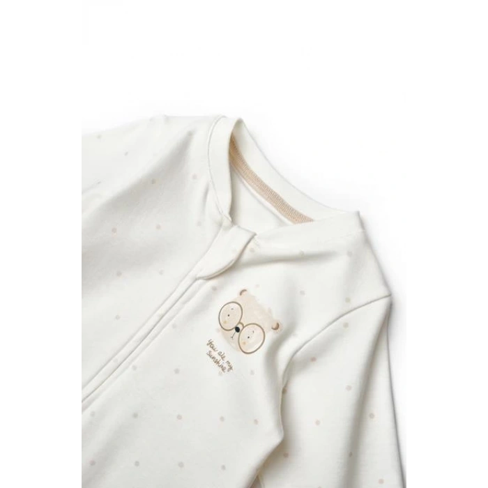 Bebek Fermuarlı Tulum, %100 Organik Pamuk, Bebek ve Yenidoğan Serisi - CSY8110