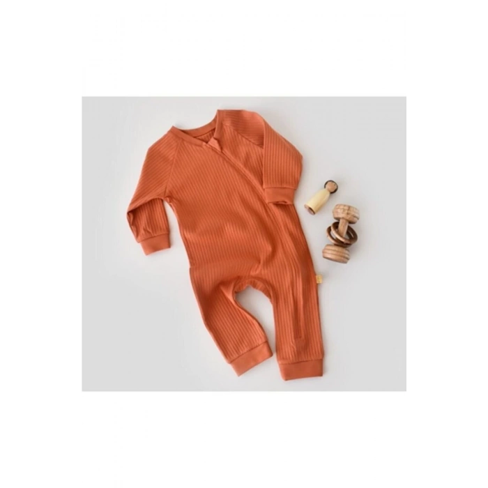 Bebek Fermuarlı Tulum, %95 Organik Pamuk - %5 Elastan, Bebek ve Yenidoğan Serisi - CSYR4605