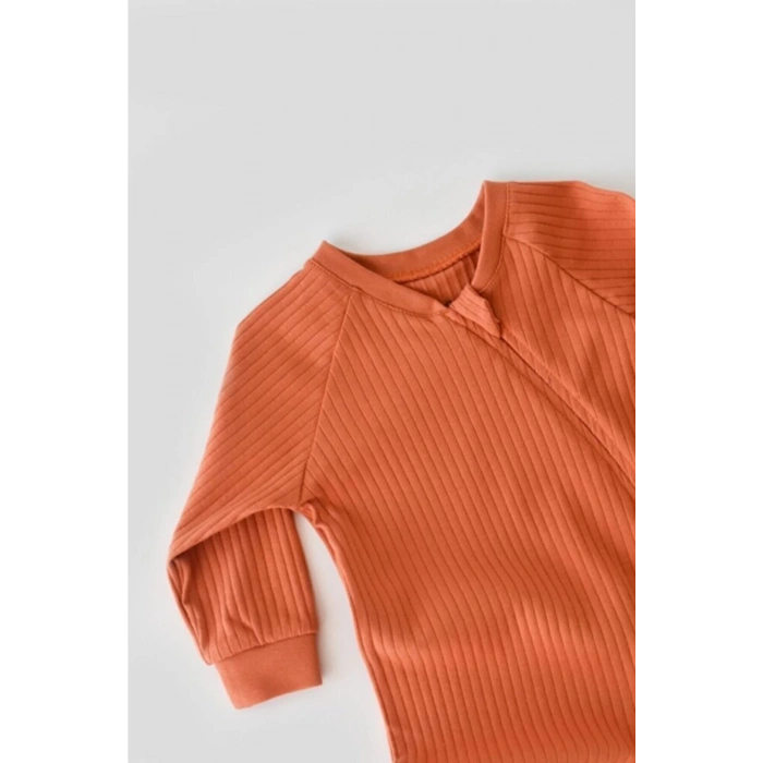 Bebek Fermuarlı Tulum, %95 Organik Pamuk - %5 Elastan, Bebek ve Yenidoğan Serisi - CSYR4605