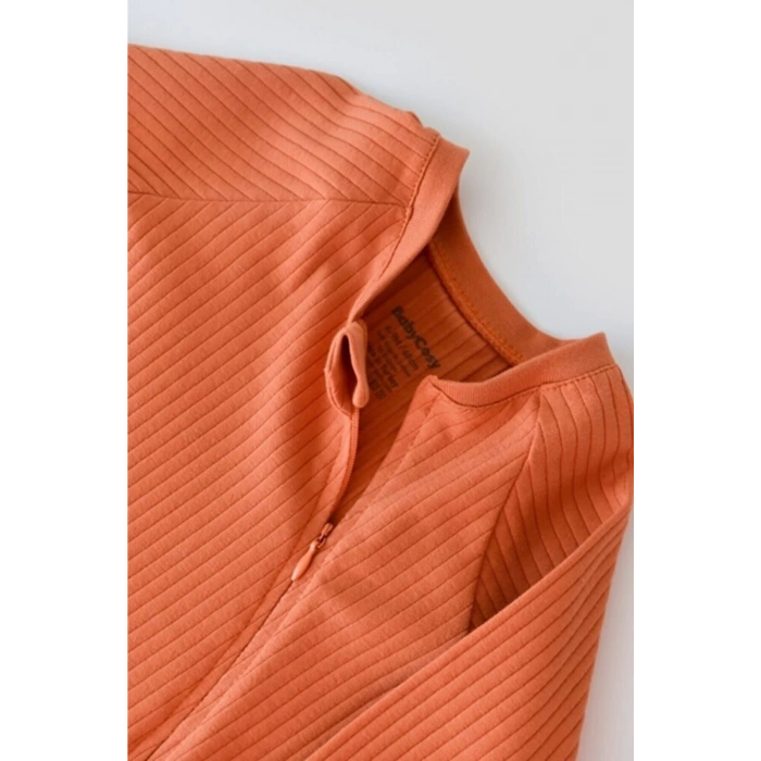 Bebek Fermuarlı Tulum, %95 Organik Pamuk - %5 Elastan, Bebek ve Yenidoğan Serisi - CSYR4605