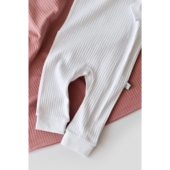 Bebek Fermuarlı Tulum, %95 Organik Pamuk - %5 Elastan, Bebek ve Yenidoğan Serisi - CSYR4611