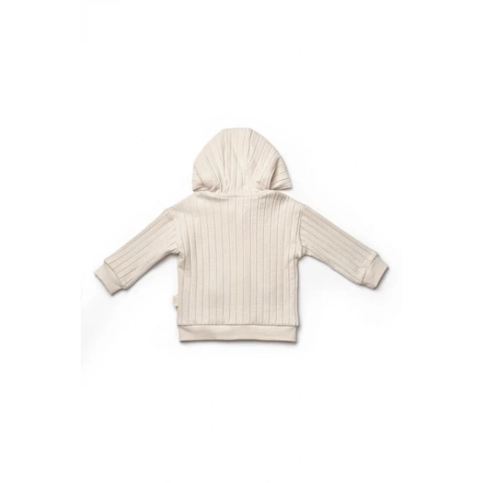 Bebek Kapüşonlu Ceket %100 Organic Pamuk Yenidoğan Serisi - CSY8118