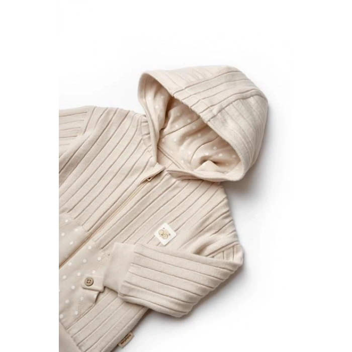 Bebek Kapüşonlu Ceket %100 Organic Pamuk Yenidoğan Serisi - CSY8118