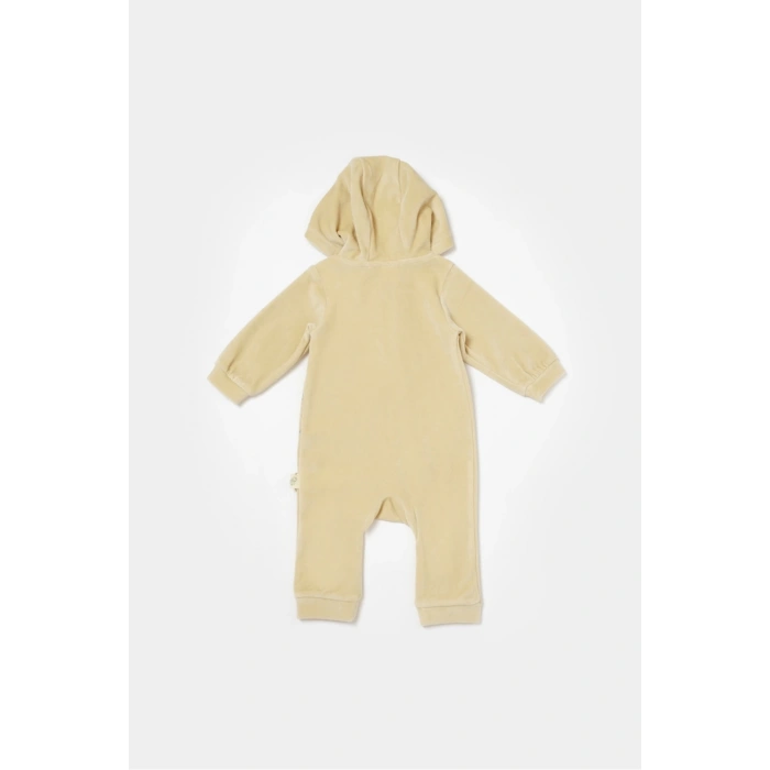 Bebek Kapüşonlu Fermuarlı Tulum, %80 Organik Pamuk & %20 Polyester, Bebek ve Yenidoğan Serisi - CSYK6042