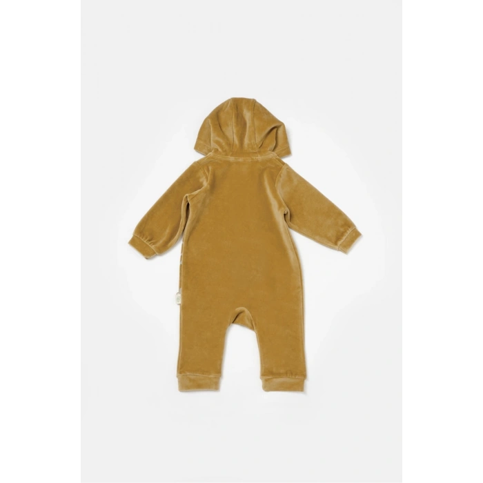 Bebek Kapüşonlu Fermuarlı Tulum, %80 Organik Pamuk & %20 Polyester, Bebek ve Yenidoğan Serisi - CSYK6045
