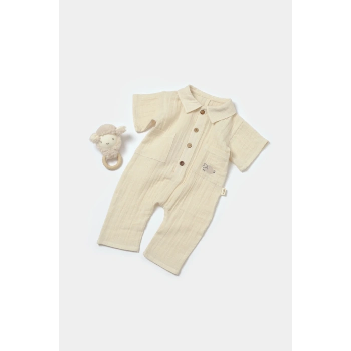 Bebek Kısa Kollu Tulum, %100% pamuk, Bebek ve Yenidoğan Serisi - CSYM7039