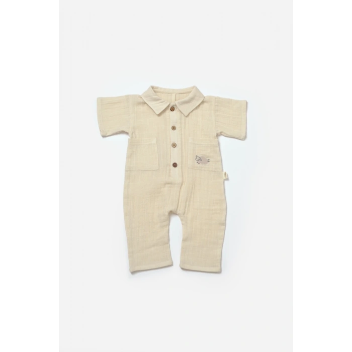 Bebek Kısa Kollu Tulum, %100% pamuk, Bebek ve Yenidoğan Serisi - CSYM7039