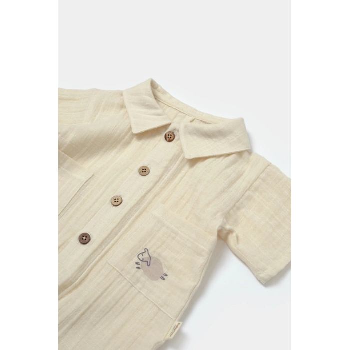 Bebek Kısa Kollu Tulum, %100% pamuk, Bebek ve Yenidoğan Serisi - CSYM7039