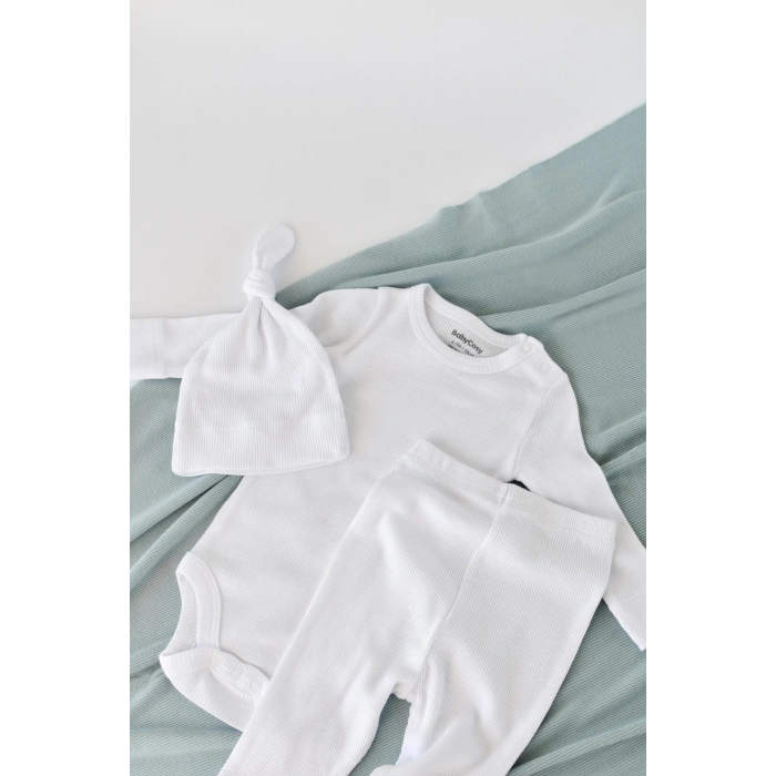 Bebek Pantolon & Uzun Kollu Body & Şapka Takımı, Bebek ve Yenidoğan Serisi - CSYM22511
