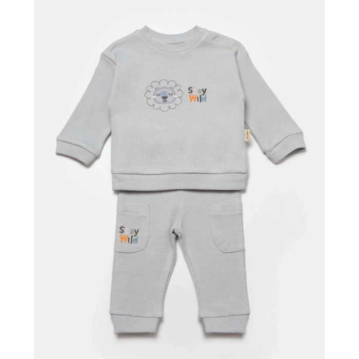 Bebek Pantolon ve Uzun Kollu Gömlek Takımı, %100 Organik Pamuk, Bebek ve Yenidoğan Serisi - CSYW1024